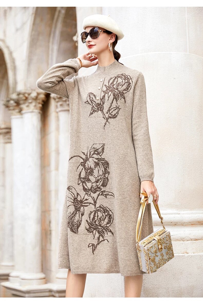 Floral Knit Dress OPARI